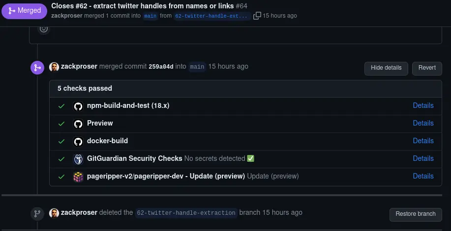 CI/CD automations for Pageripper