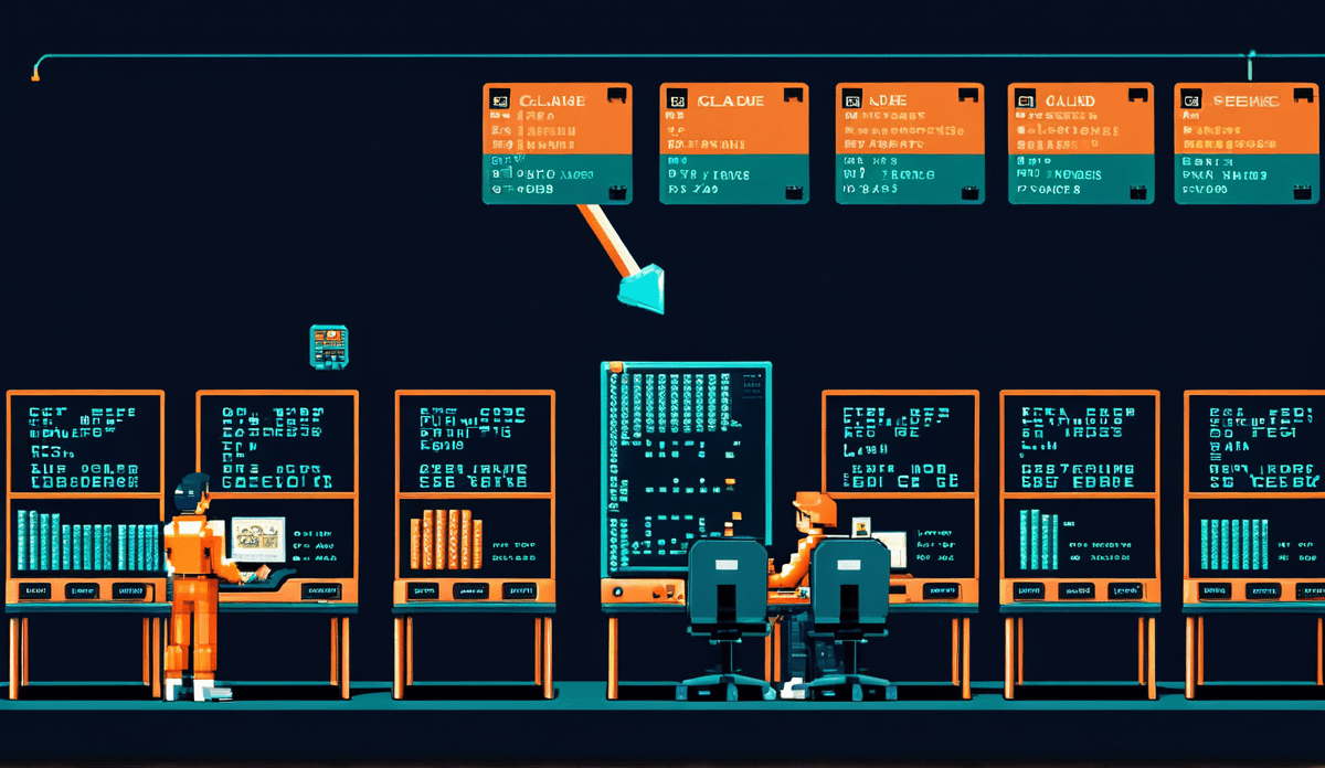 Pixel art of a developer at a workstation with floating alias cards: claude-inkling, claude-laguna, claude-deepseek pointing to OpenAI messages format