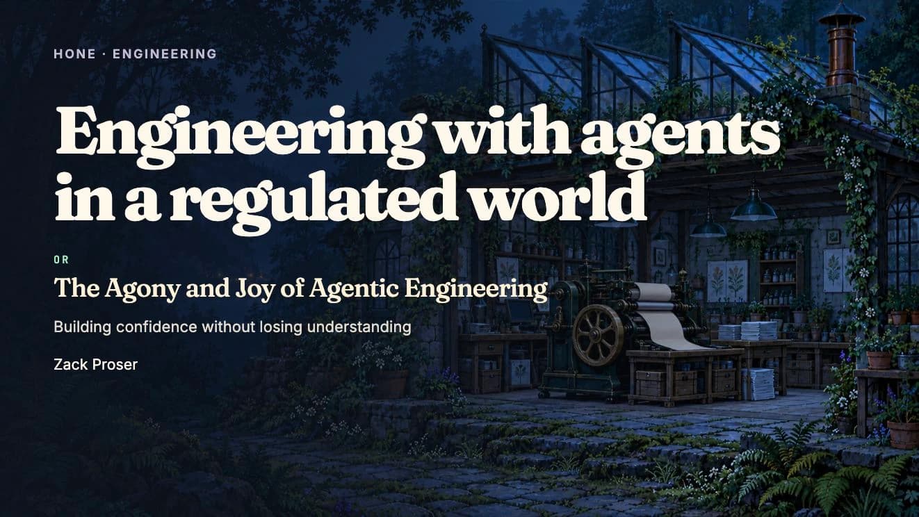 Engineering with Agents in a Regulated World