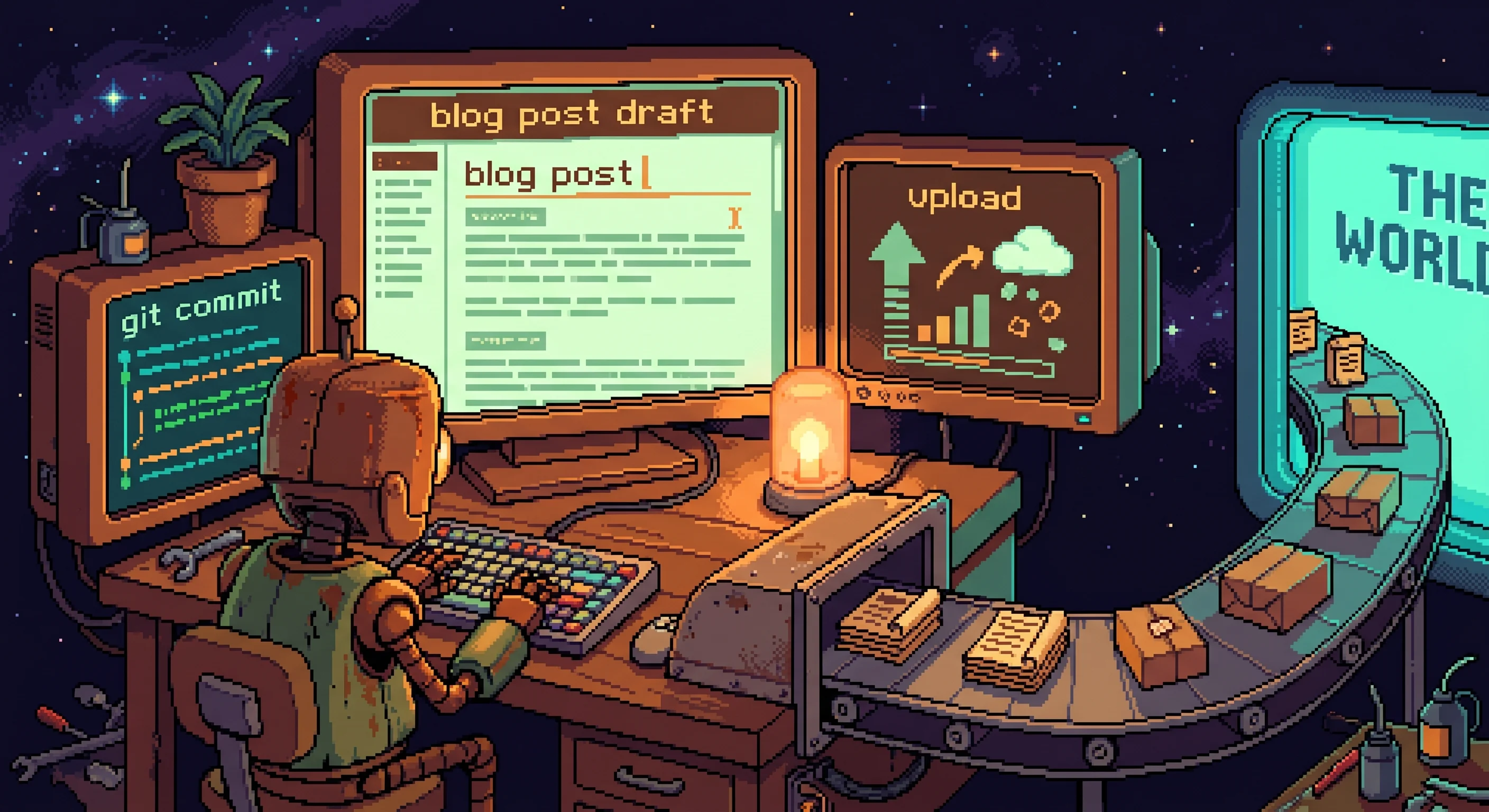 Hermes AI assistant shipping blog posts from Discord