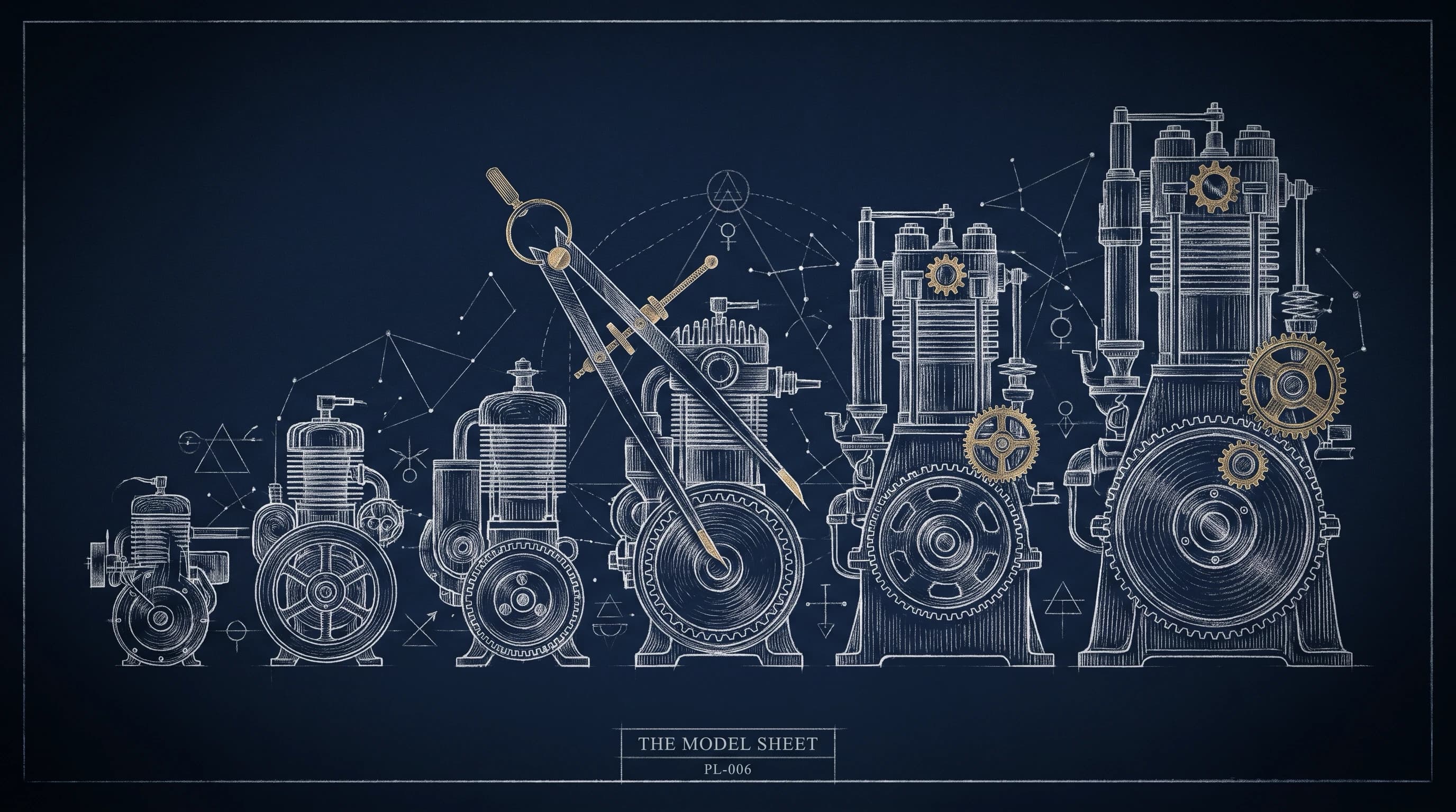 The Model Sheet blueprint plate