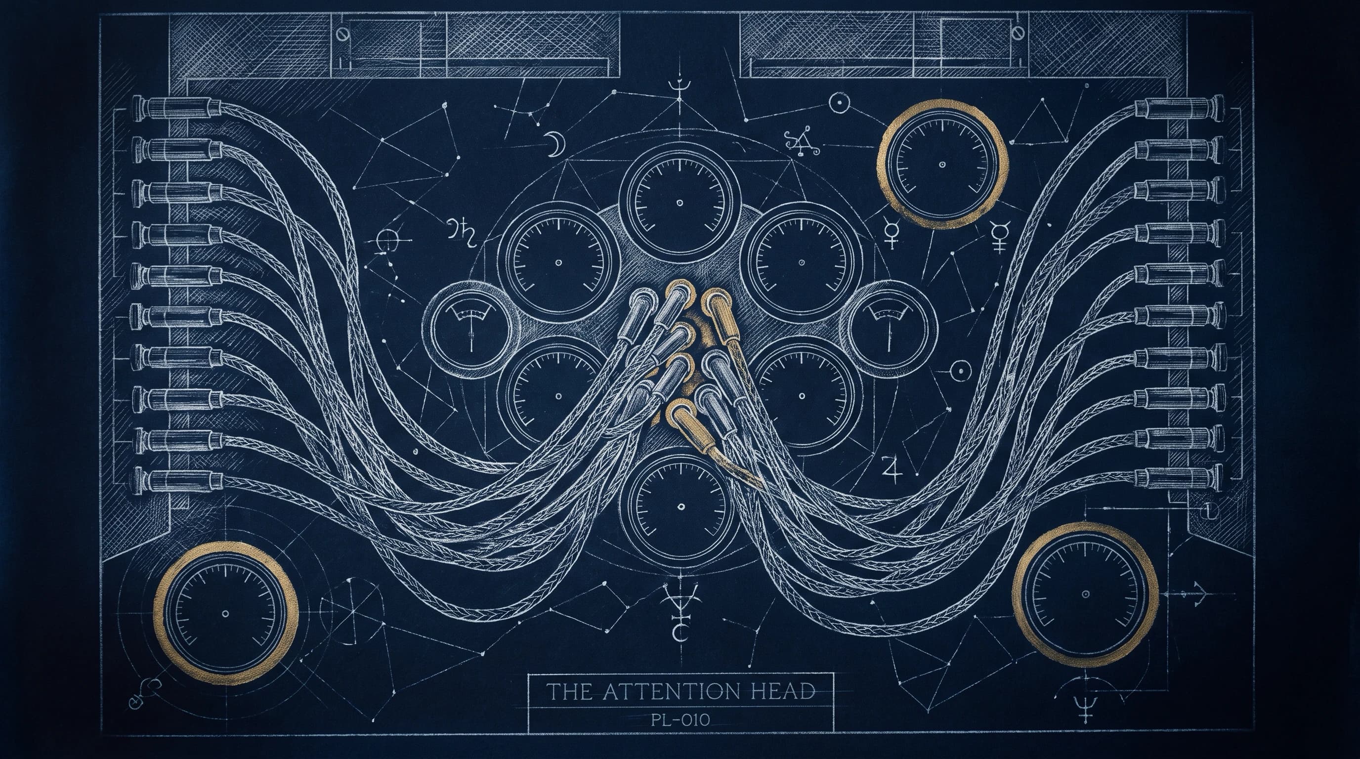 The Attention Head blueprint plate