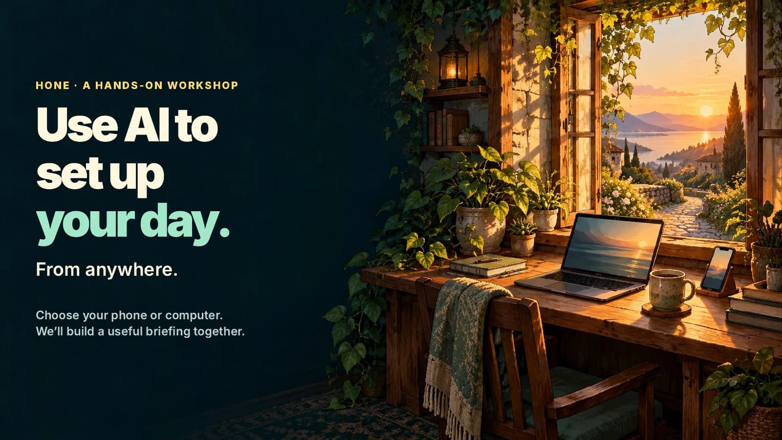 Use AI to Set Up Your Day, From Anywhere