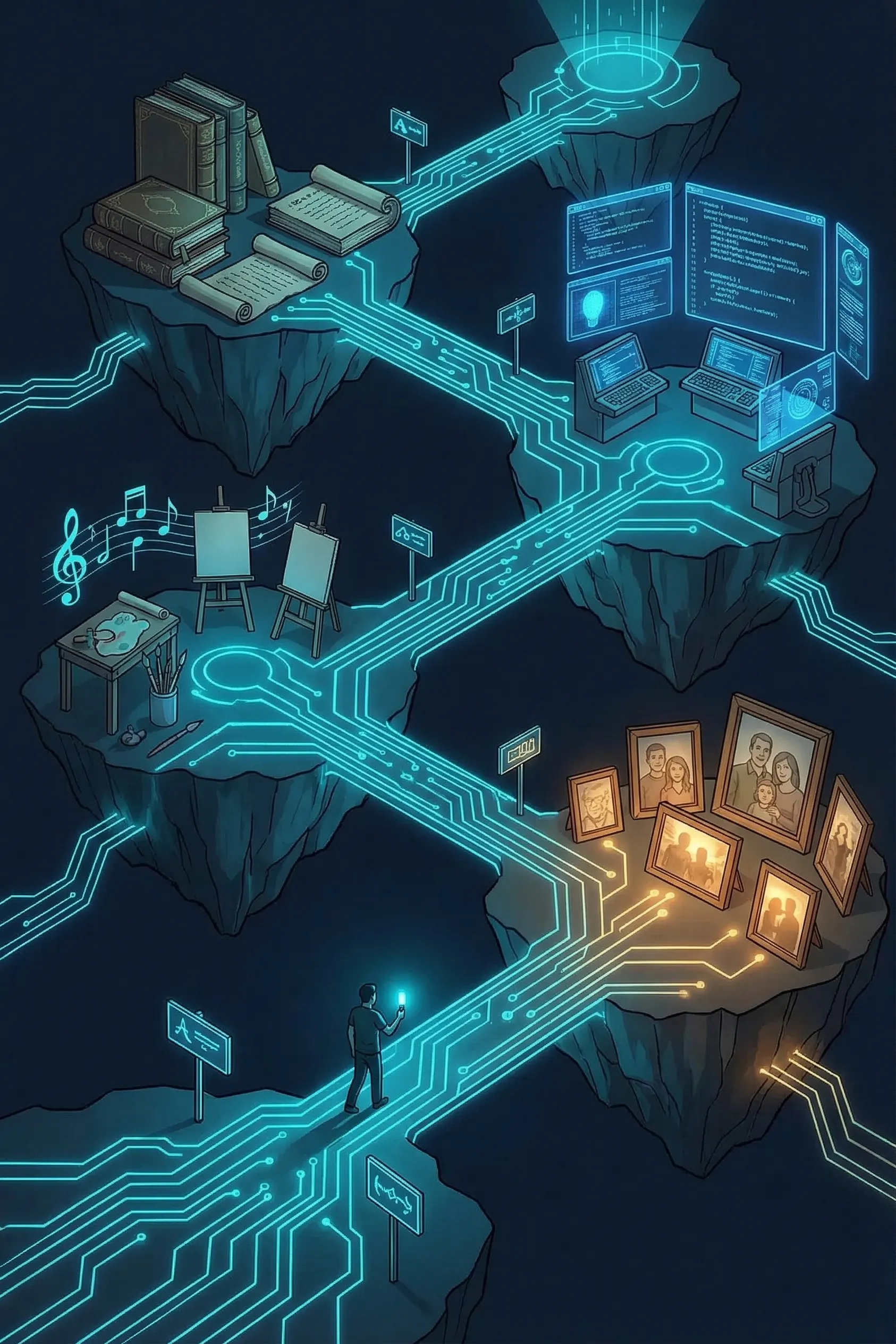 Walking around inside your own mind — thoughts externalized into a navigable digital landscape