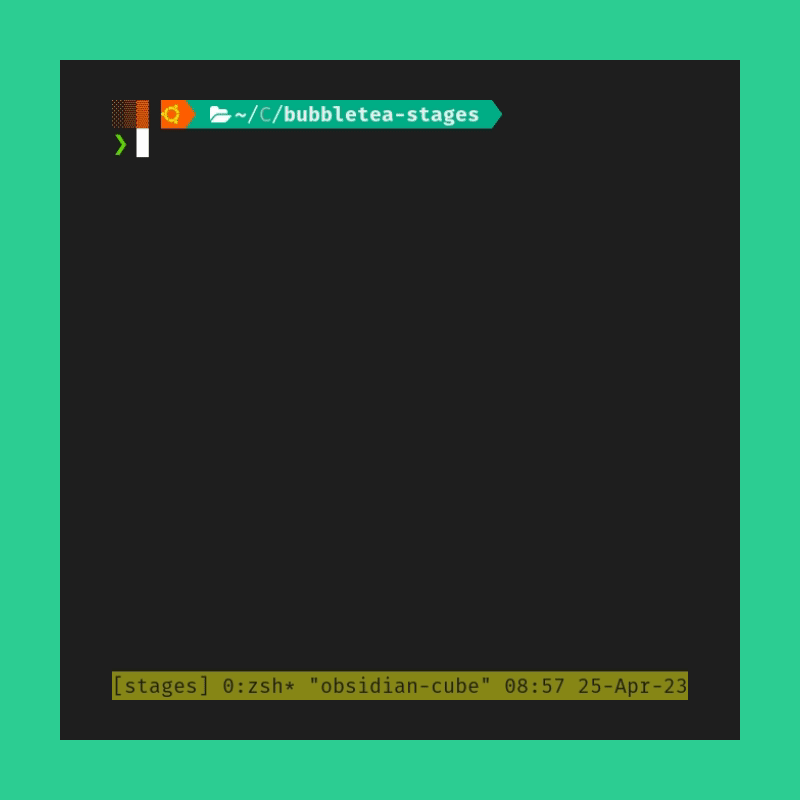 Demo of the bubbletea stages CLI workflow