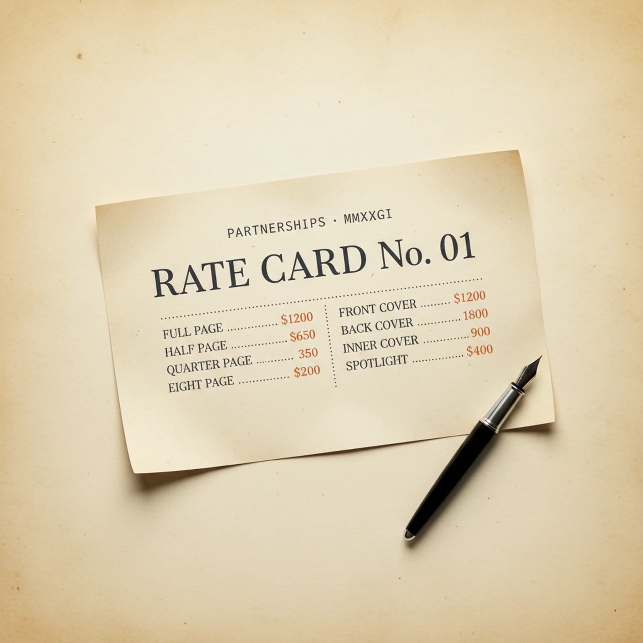 Why my site has a rate card now