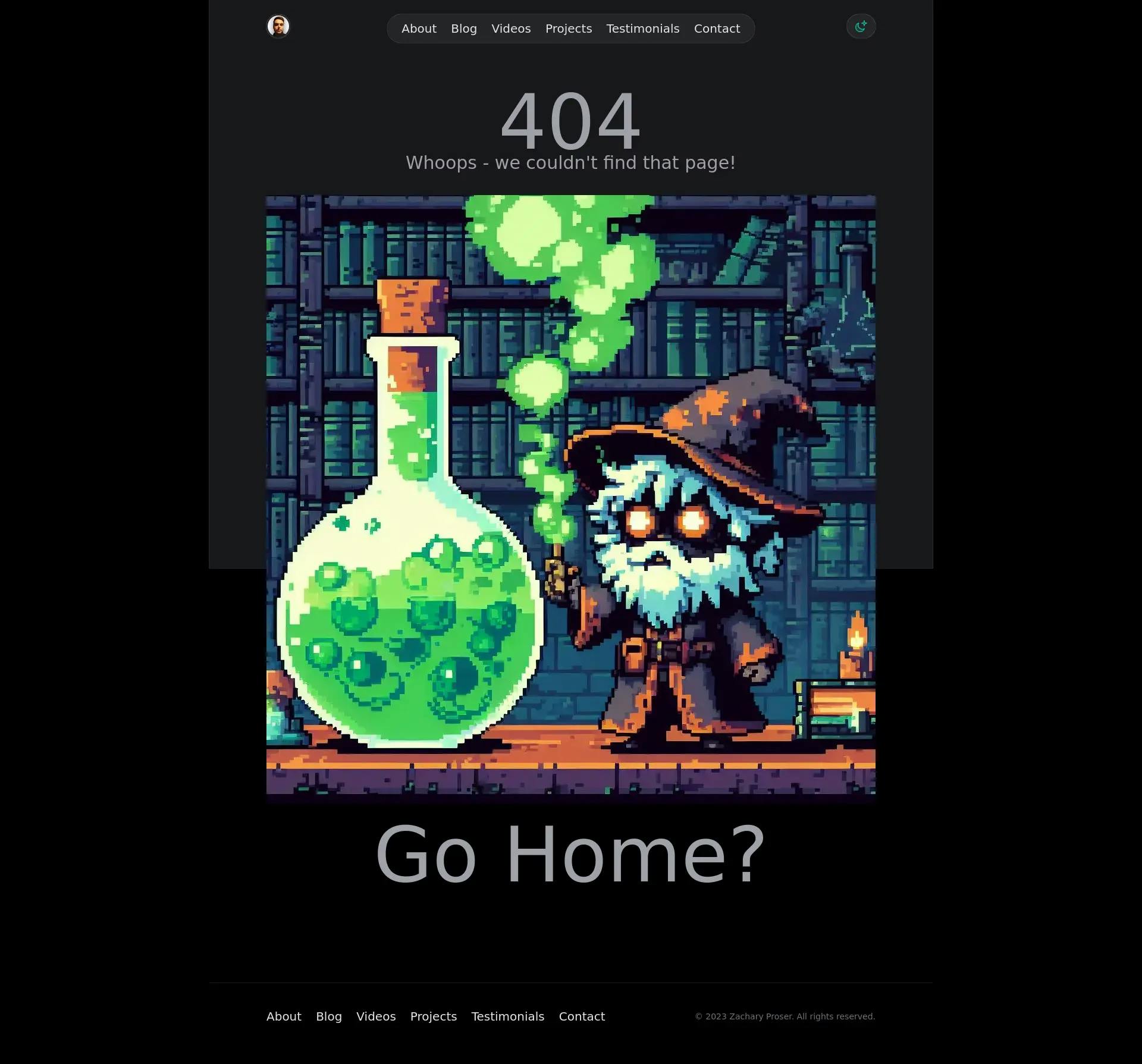 my custom 404 page